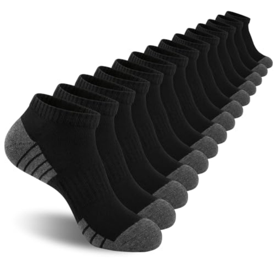 Cotton Wick Organic - Heatuff Mens Cushioned Ankle Socks, Breathable