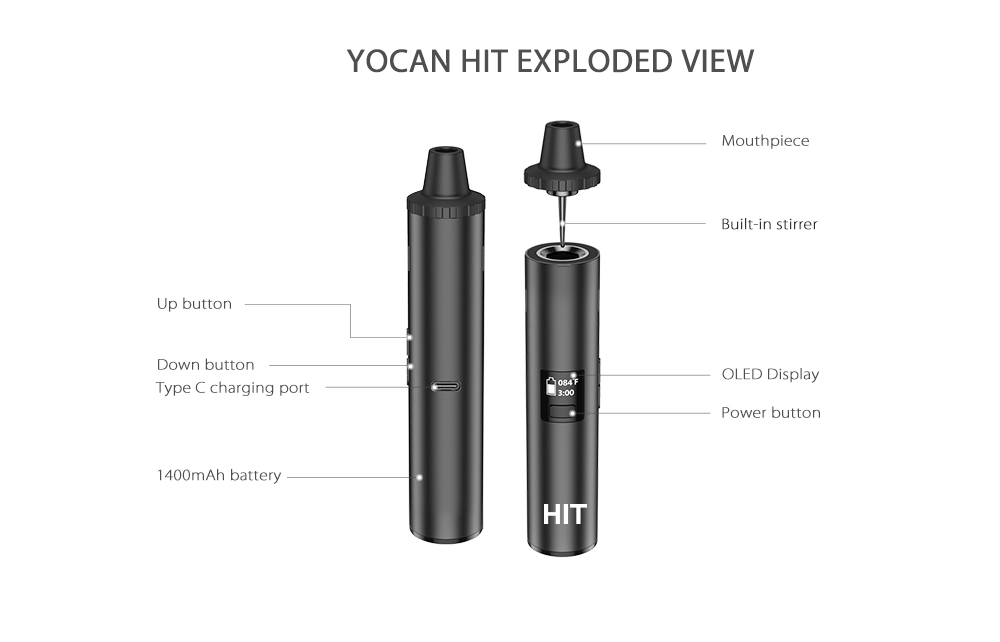 Original Yocan Hit Dry Herb Va - Vaping Area recensione e prezzo