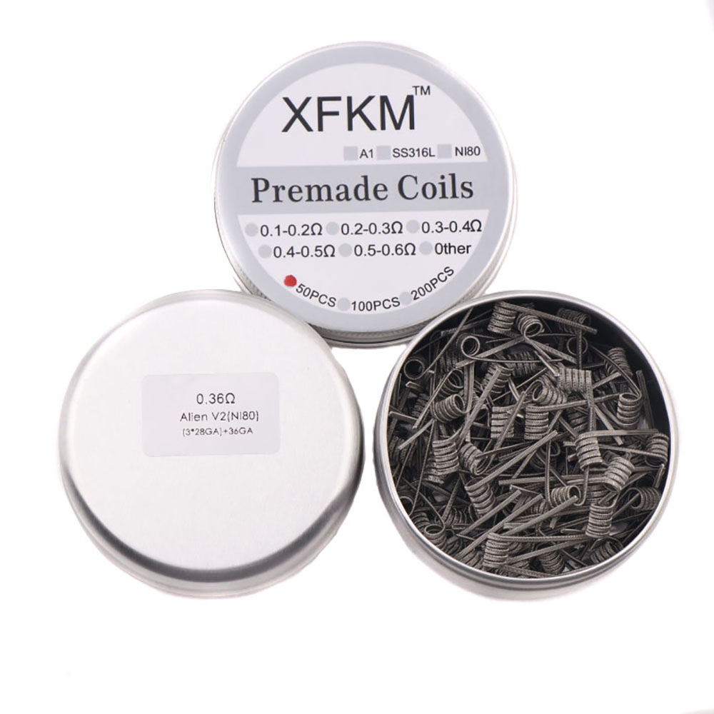 NEW XFKM 100PCS/box NI80/A1/SS - Clapton Wire Pre Built recensione e prezzo