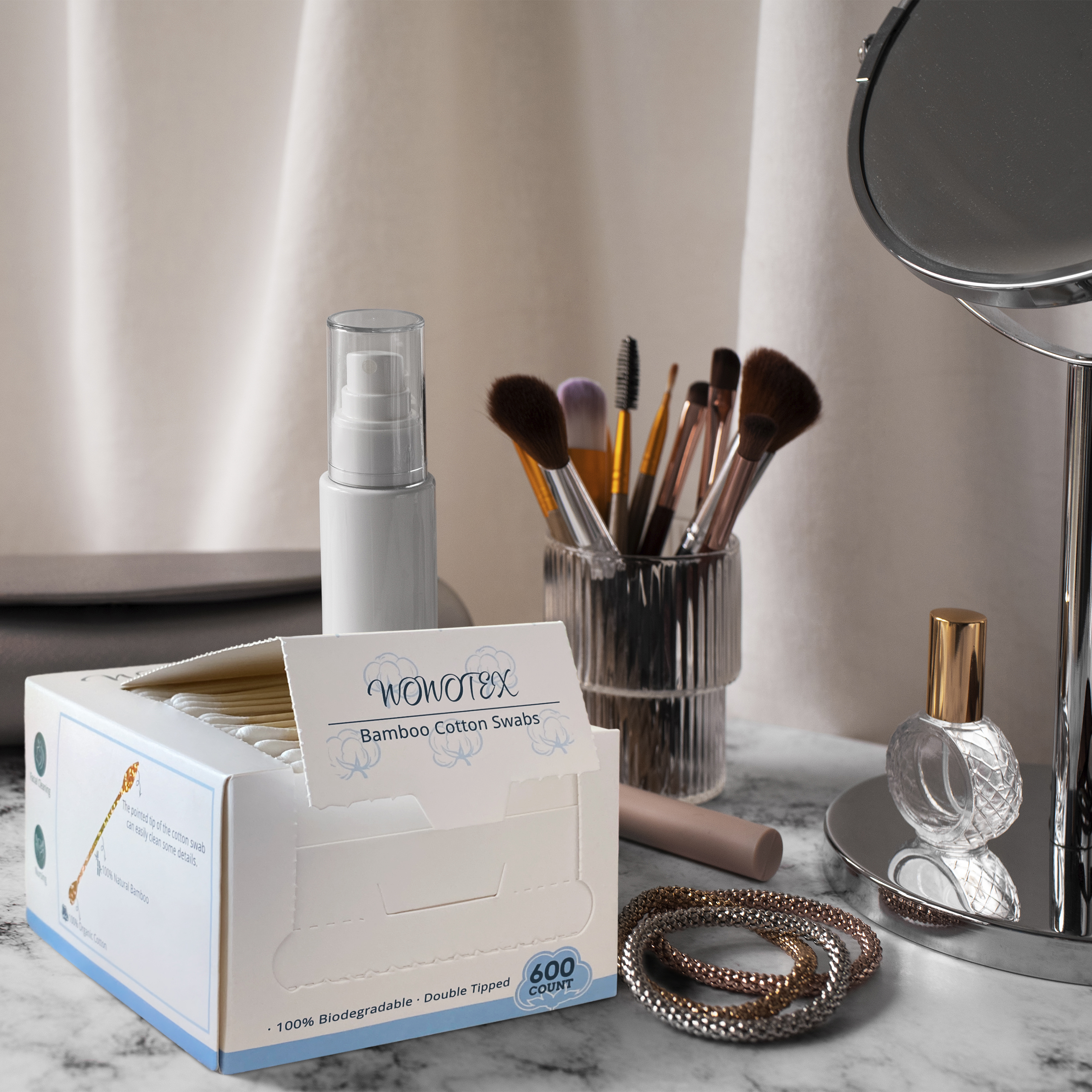 Bamboo Cotton Swabs 600 Count/ - Cotton Wick Organic recensione e prezzo