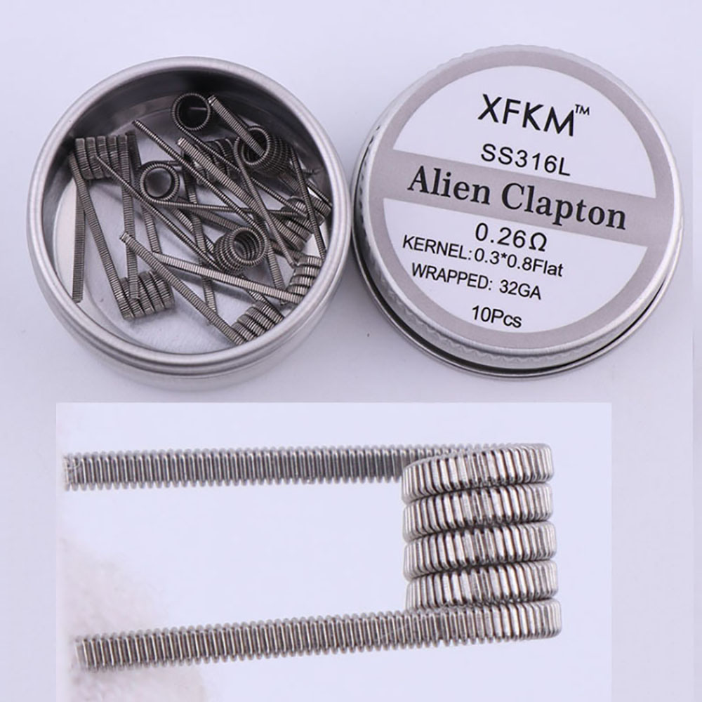 SS316L 10Pcs/Box Prebuilt Coil - Clapton Wire Pre Built recensione e prezzo