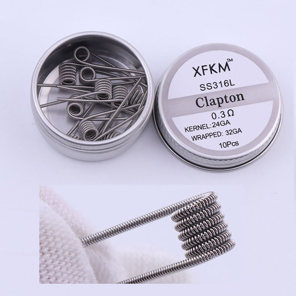 SS316L 10Pcs/Box Prebuilt Coil - Clapton Wire Pre Built recensione e prezzo