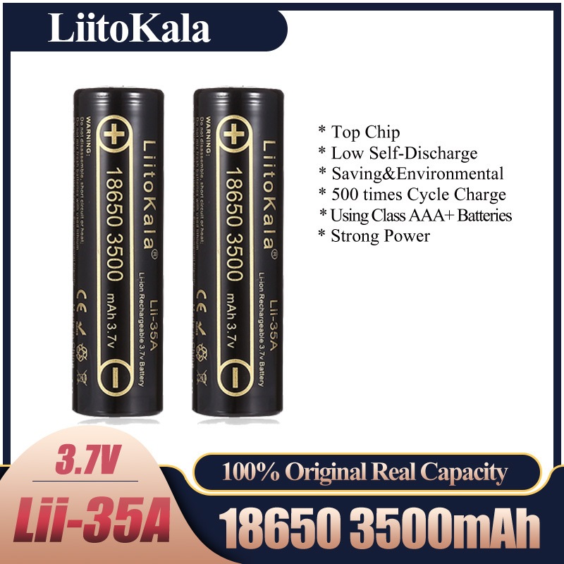 2-10pcs LiitoKala Lii-35A 1865 - Vape Battery 18650 recensione e prezzo