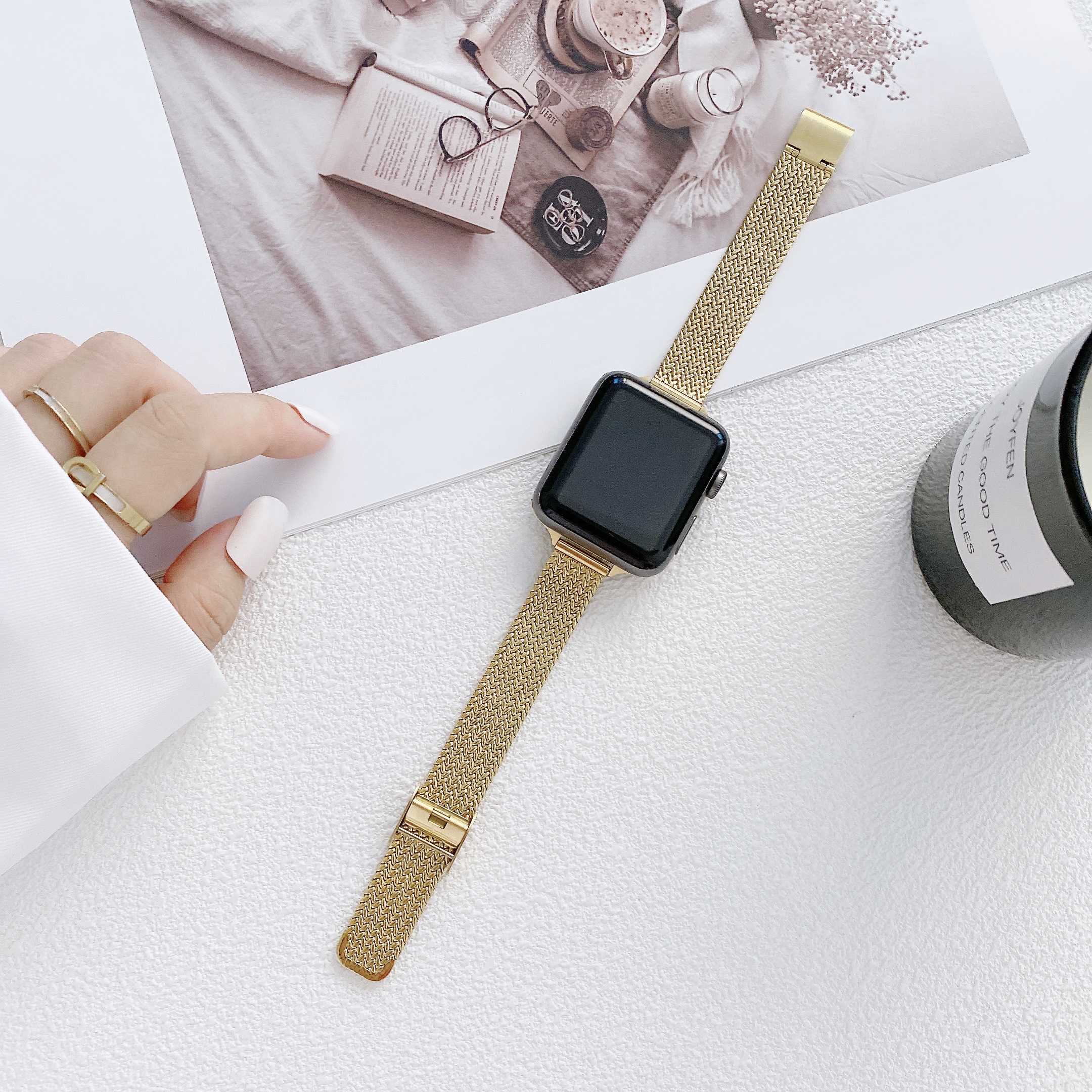 Premium Thin Metal Watch Band  - Mesh Coil Strip recensione e prezzo
