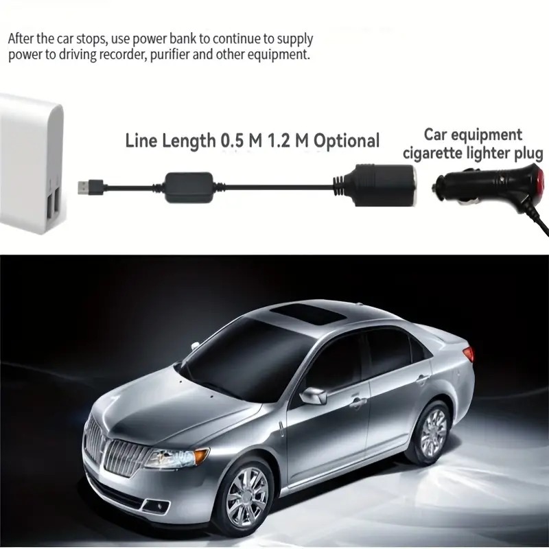1pc 5V 2A USB To 12V Cigarette - Accessories Experts Vape recensione e prezzo