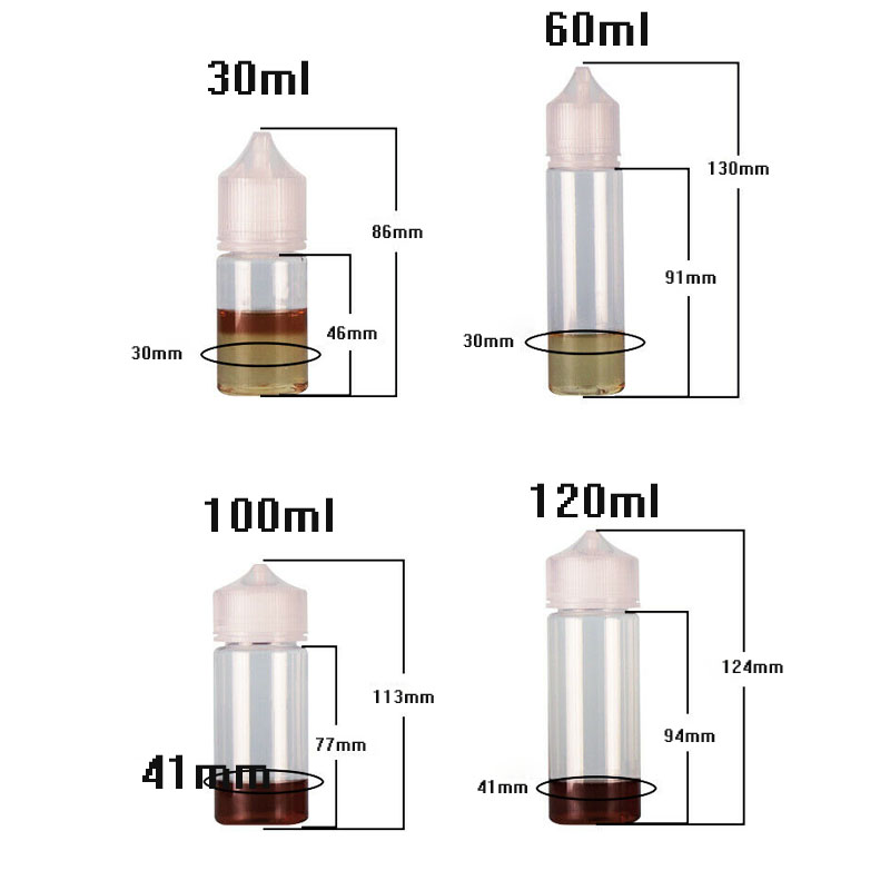 5pcs 30ml/60ml/100ml/120ml Pla - Juice Bottle Dropper recensione e prezzo