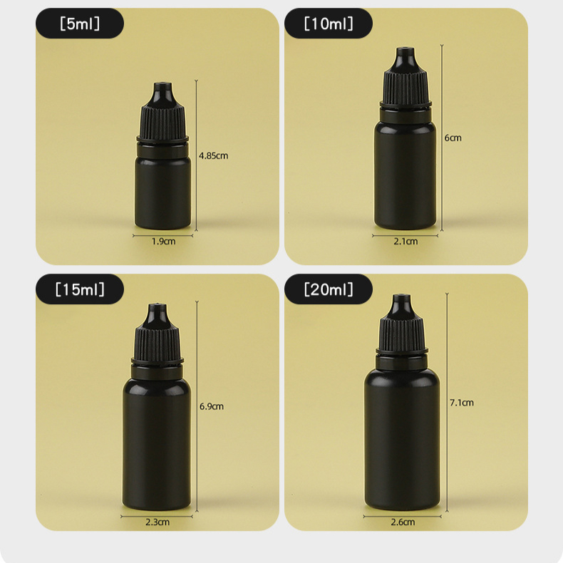 5pcs 5-20ml Black Plastic Bott - Juice Bottle Dropper recensione e prezzo