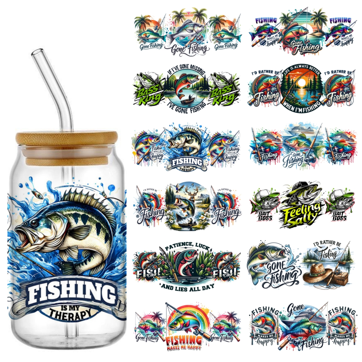 UV DTF Go Fishing Design Trans - Rdta Tank Glass recensione e prezzo