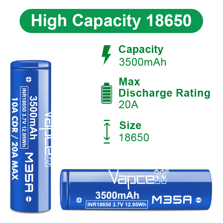 Original Vapcell M35A 18650 M3 - Vape Battery 18650 recensione e prezzo