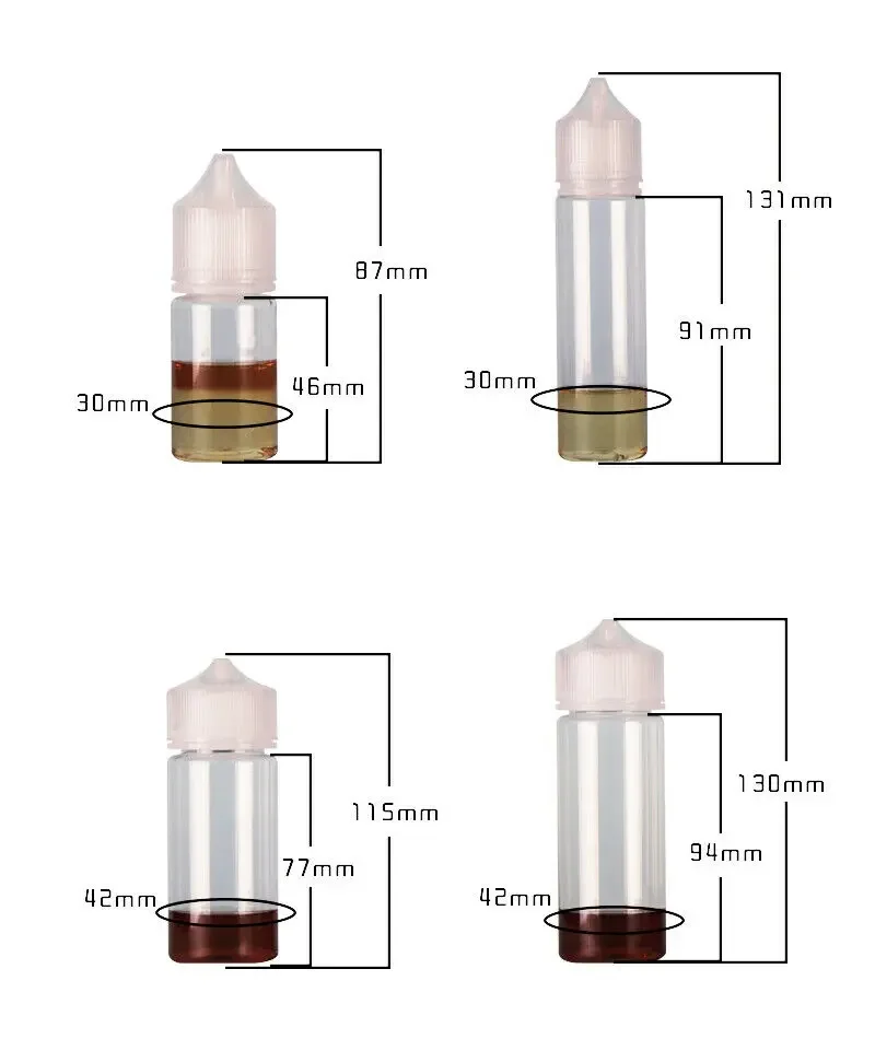 50PCS 30/60/100/120ml Empty Pl - Juice Bottle Dropper recensione e prezzo