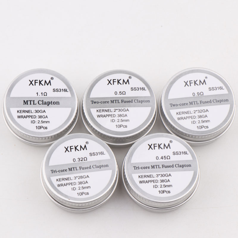 NEW XFKM 10PCS/box NI80/A1/SS3 - Clapton Wire Pre Built recensione e prezzo