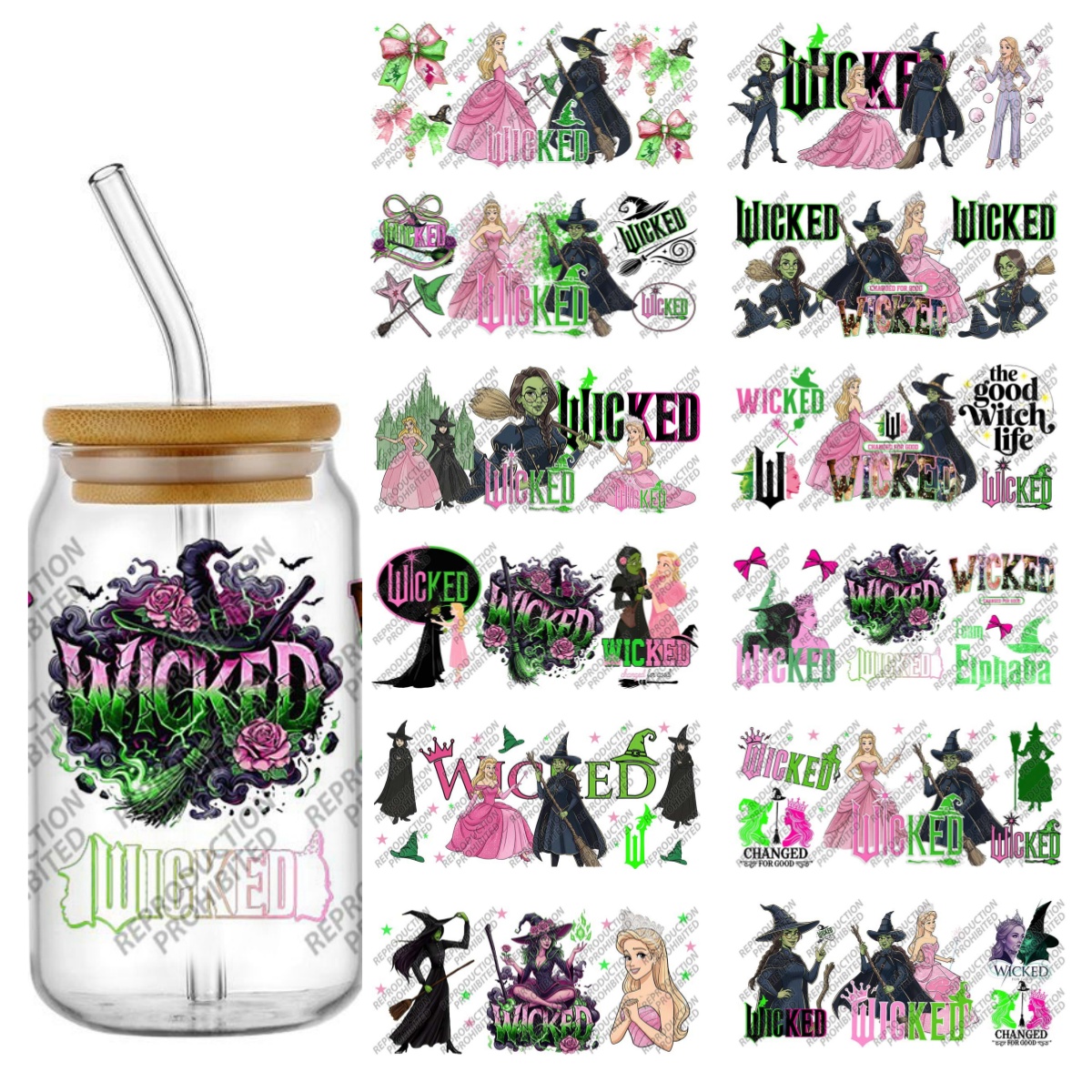 3D UV DTF Witch Bow Pattern cu - Rdta Tank Glass recensione e prezzo