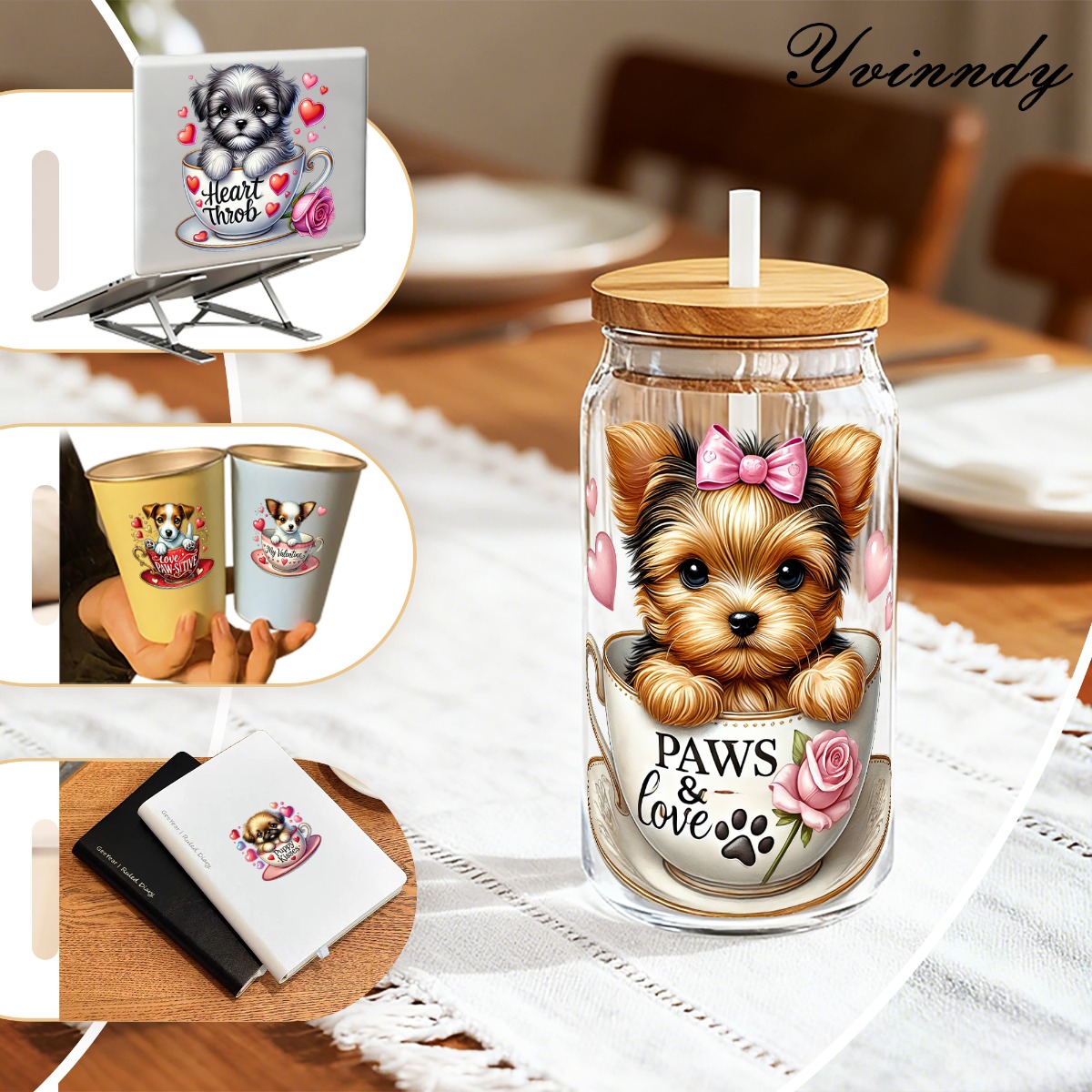 5Pcs/Set Valentines Puppy 16OZ - Rdta Tank Glass recensione e prezzo