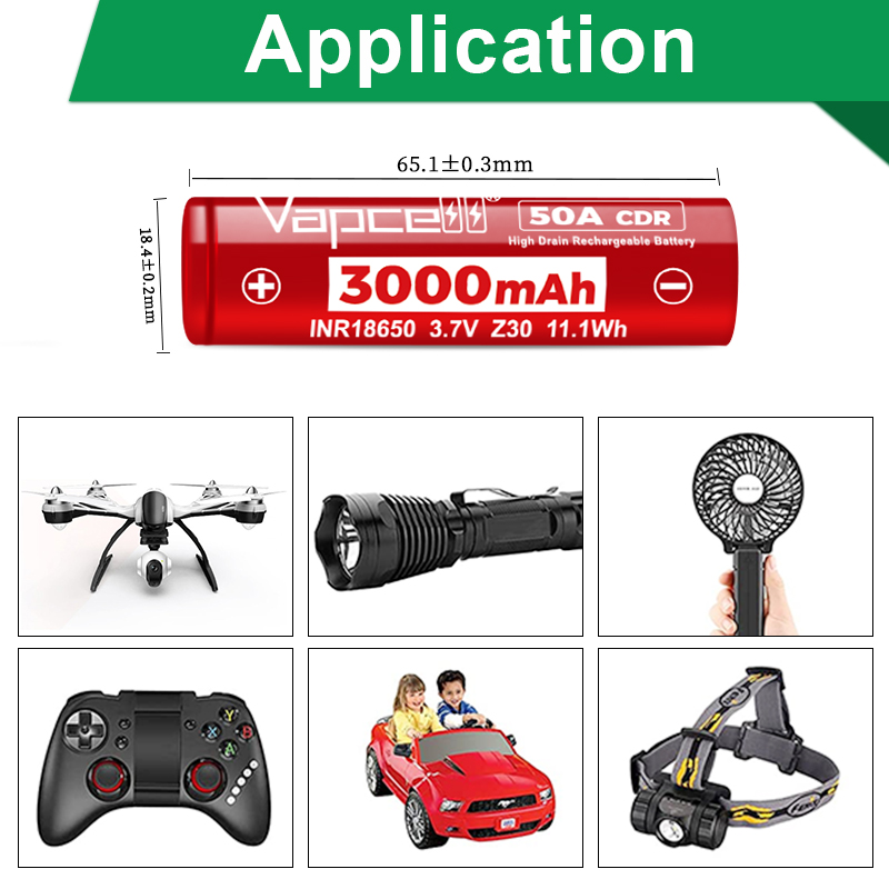 High Drain INR18650 Battery Va - Vape Battery 18650 recensione e prezzo