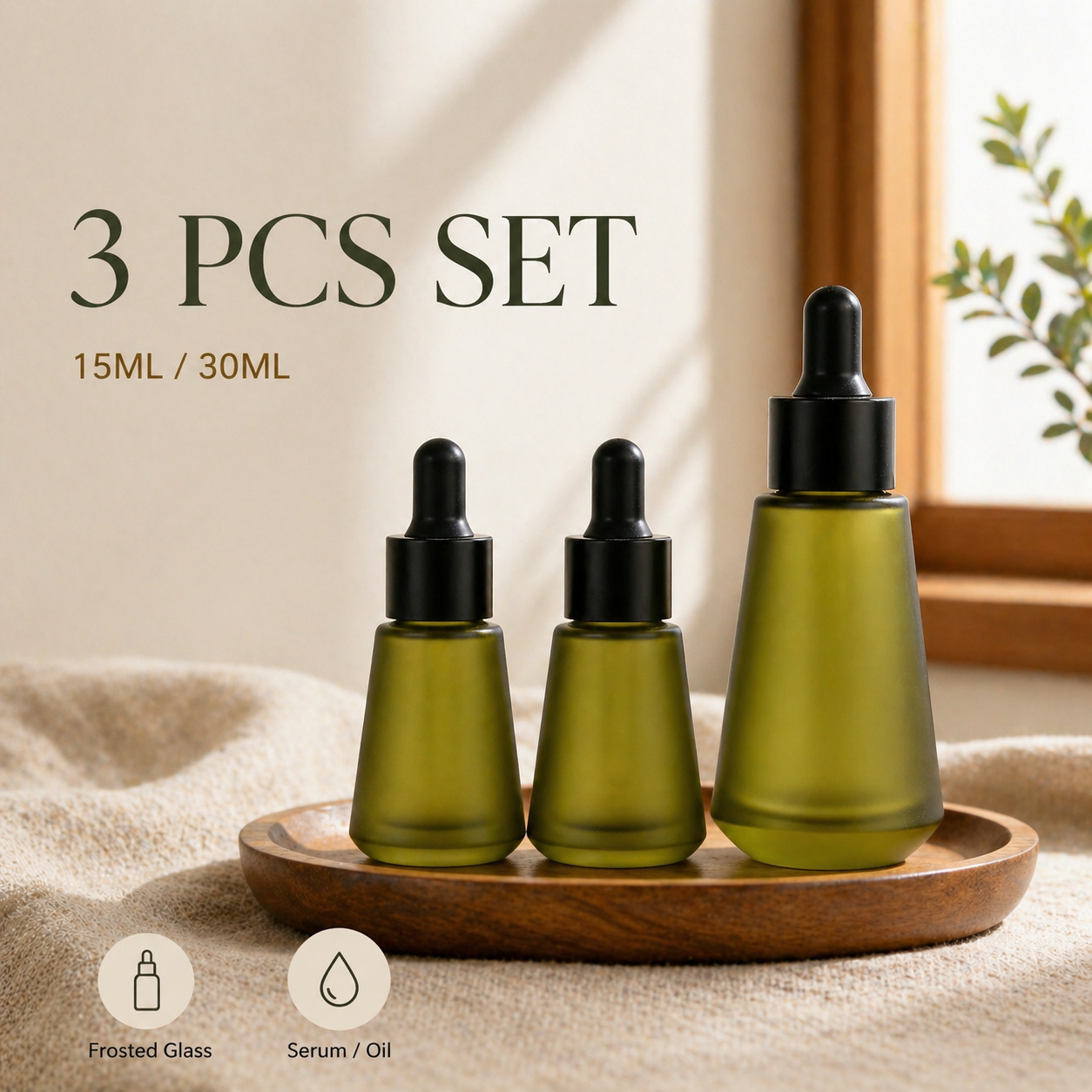 15ml 30ml Frosted Olive Green  - Juice Bottle Dropper recensione e prezzo