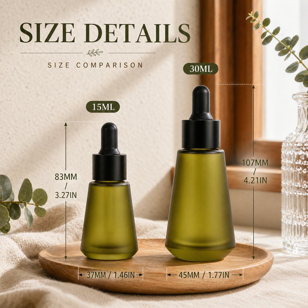 15ml 30ml Frosted Olive Green  - Juice Bottle Dropper recensione e prezzo